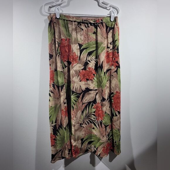 Reversible cold water creek maxi skirt leapord print and Floral design - Picture 1 of 4